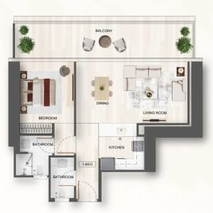 Binghatti Flare 1BHK
